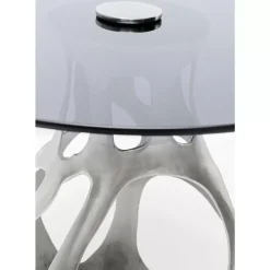 KARE Design Tische-Beistelltisch Volcano Silber O60Cm