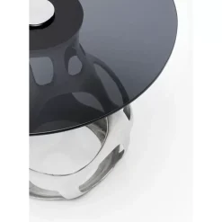 KARE Design Tische-Beistelltisch Volcano Silber O60Cm