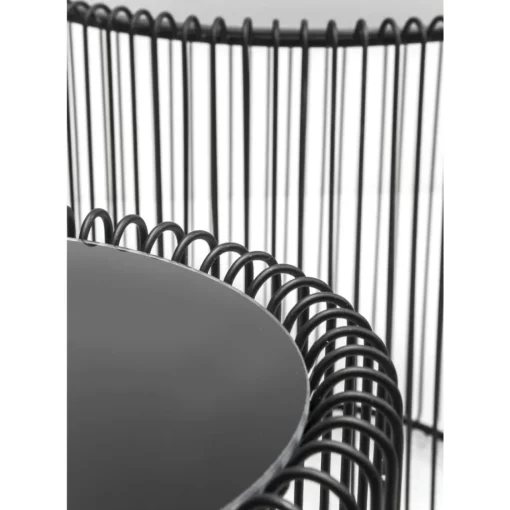 KARE Design Tische-Beistelltisch Wire Schwarz (2/Set) O44Cm