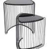 KARE Design Tische-Beistelltisch Wire Triangle Schwarz (2/Set)