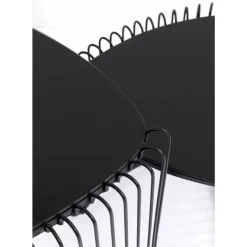 KARE Design Tische-Beistelltisch Wire Triangle Schwarz (2/Set)