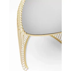 KARE Design Tische-Beistelltisch Wire Triangle Gold (2/Set)