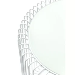 KARE Design Tische-Beistelltisch Wire White (2/Set) O44Cm