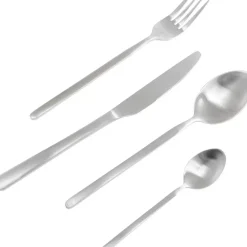 KARE Design Geschirr & Tischaccessoires-Besteck Gloria Matt Silber (16-Tlg.)