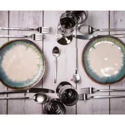 KARE Design Geschirr & Tischaccessoires-Besteck Gloria Matt Silber (16-Tlg.)