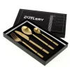KARE Design Geschirr & Tischaccessoires-Besteck Lery Gold 4.Tlg