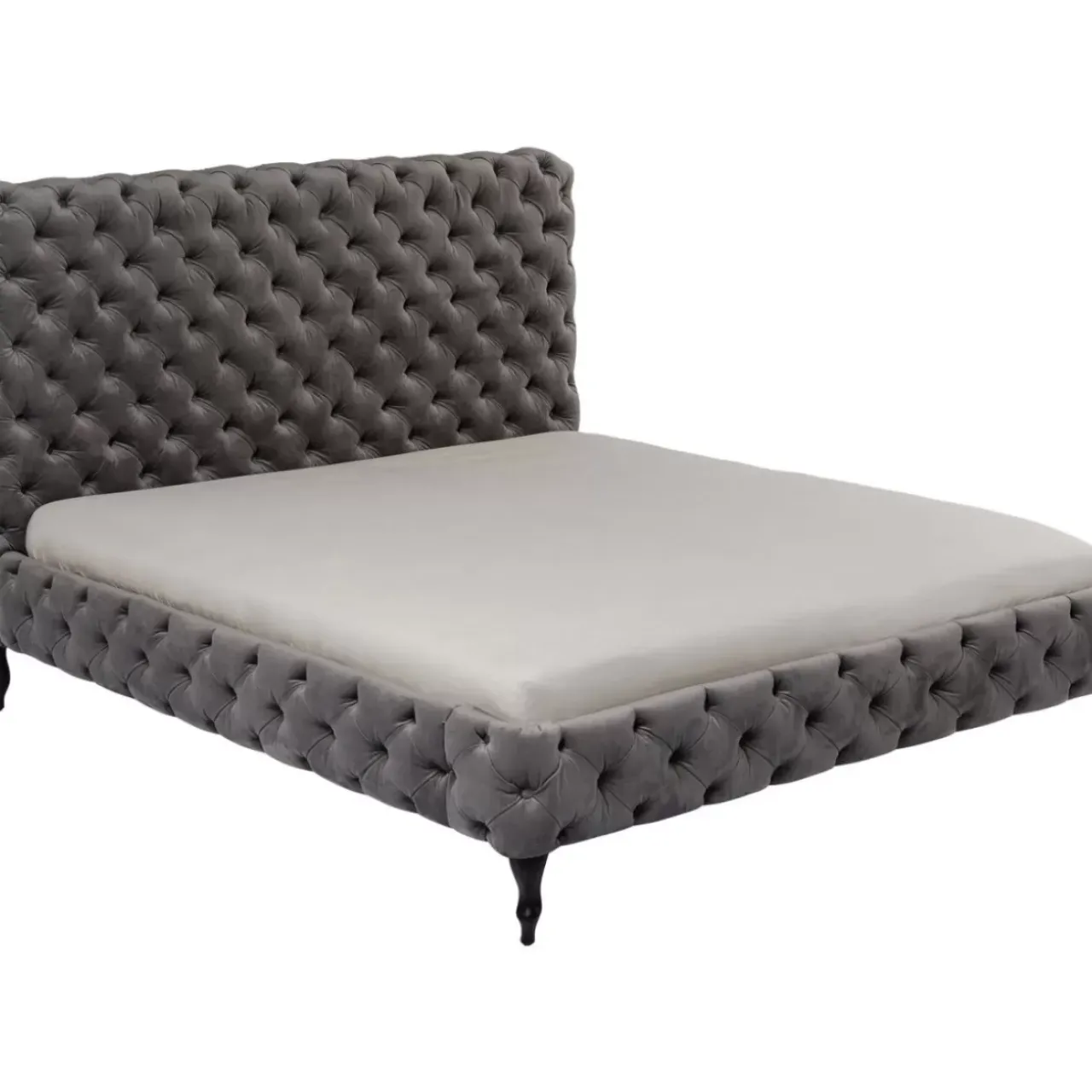 KARE Design Betten-Bett Desire Hoch Silbergrau 180X200 Cm