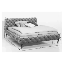 KARE Design Betten-Bett Desire Velvet Rose 160X200Cm