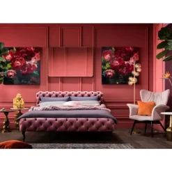 KARE Design Betten-Bett Desire Velvet Rose 160X200Cm