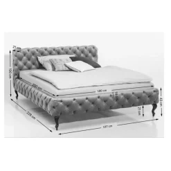 KARE Design Betten-Bett Desire Velvet Rose 180X200Cm