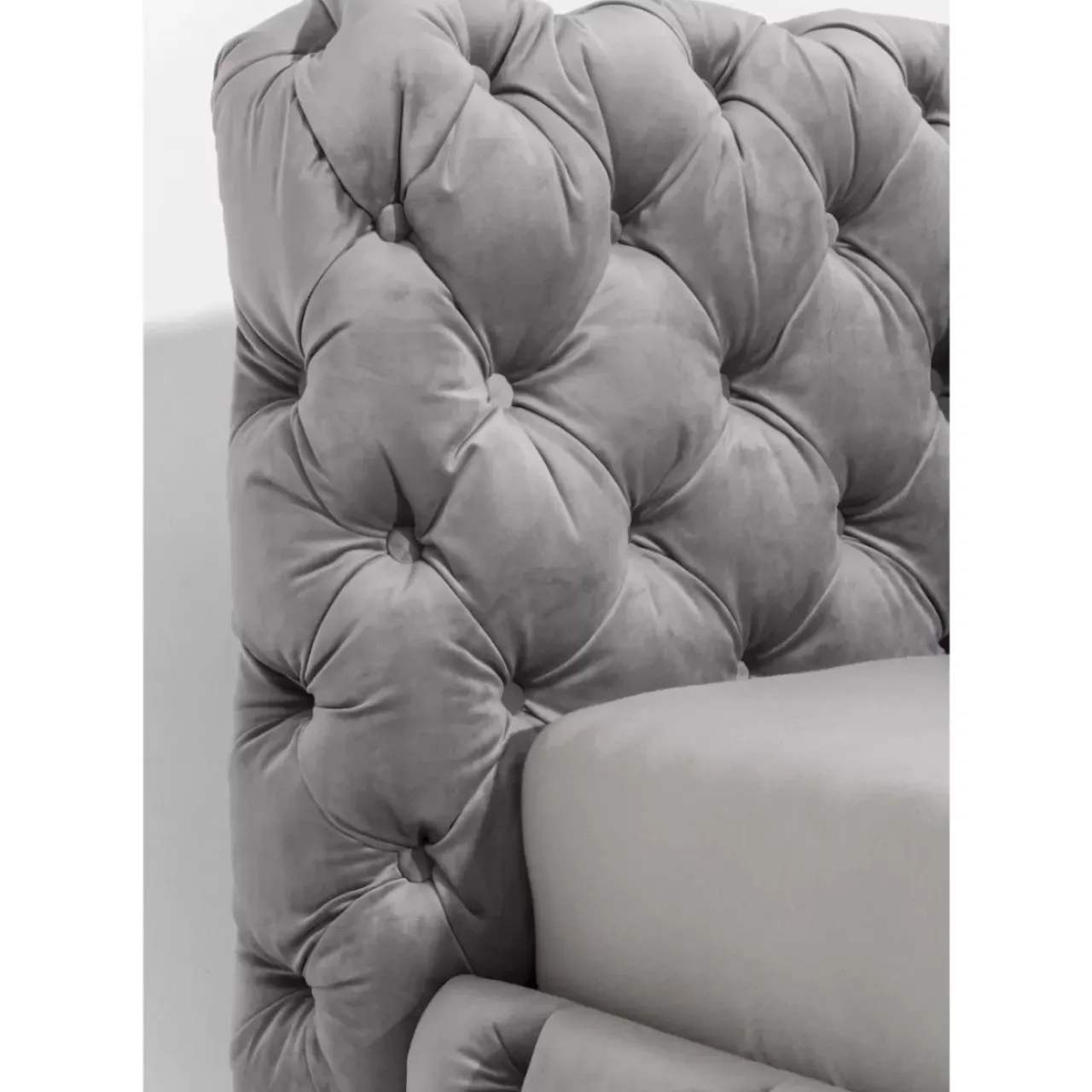 KARE Design Betten-Bett Desire Velvet Silbergrau 160X200 Cm