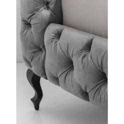 KARE Design Betten-Bett Desire Velvet Silbergrau 200X200Cm