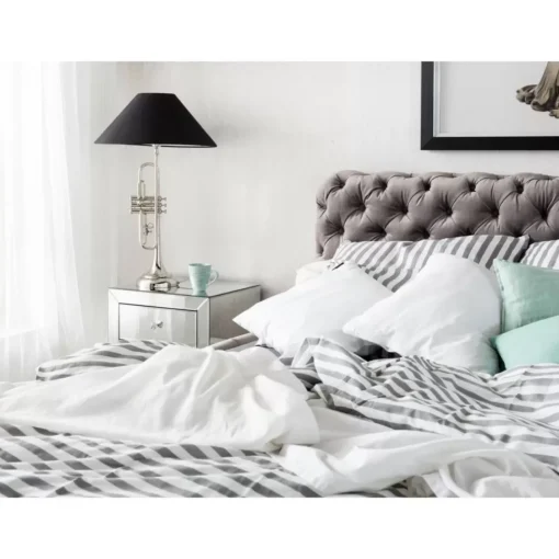 KARE Design Betten-Bett Desire Velvet Silbergrau 180X200 Cm
