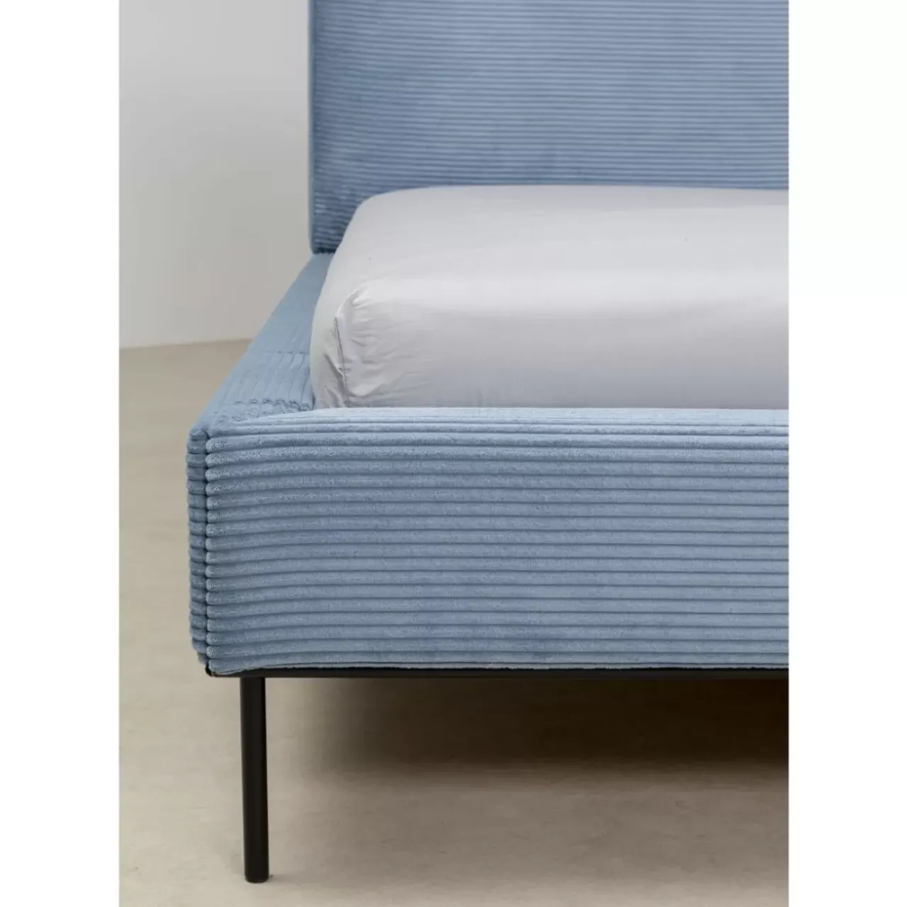 KARE Design Betten-Bett East Side Cord Blau 180X200Cm