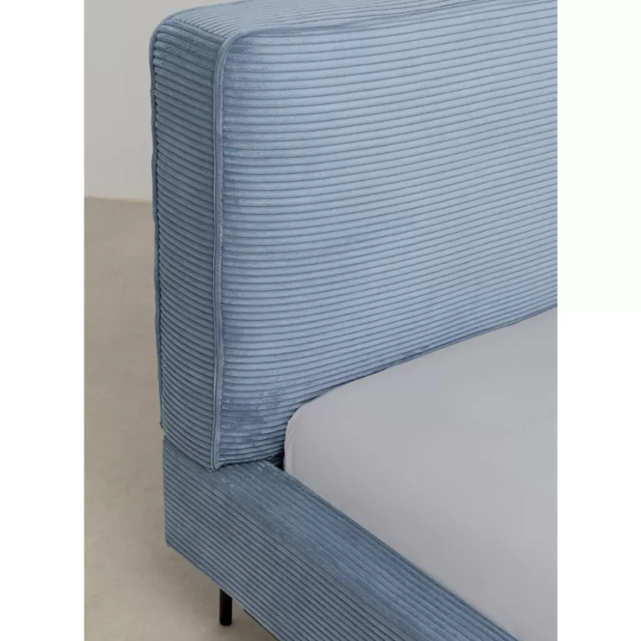 KARE Design Betten-Bett East Side Cord Blau 180X200Cm