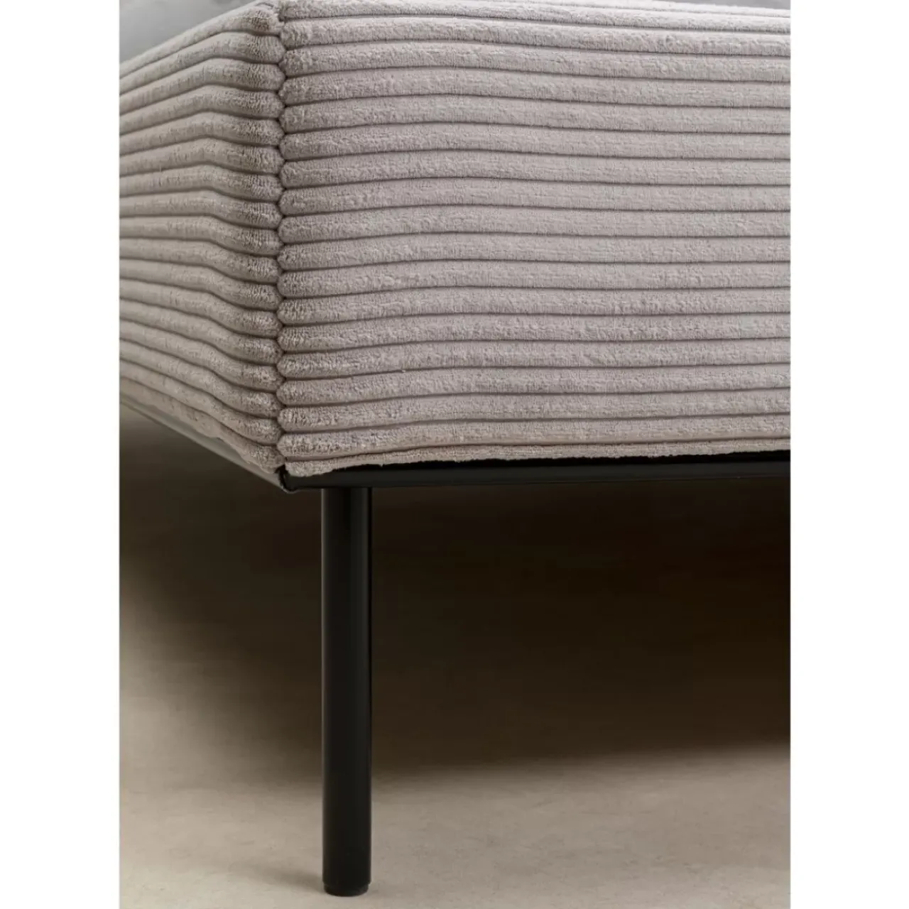 KARE Design Betten-Bett East Side Cord Grau 180X200Cm