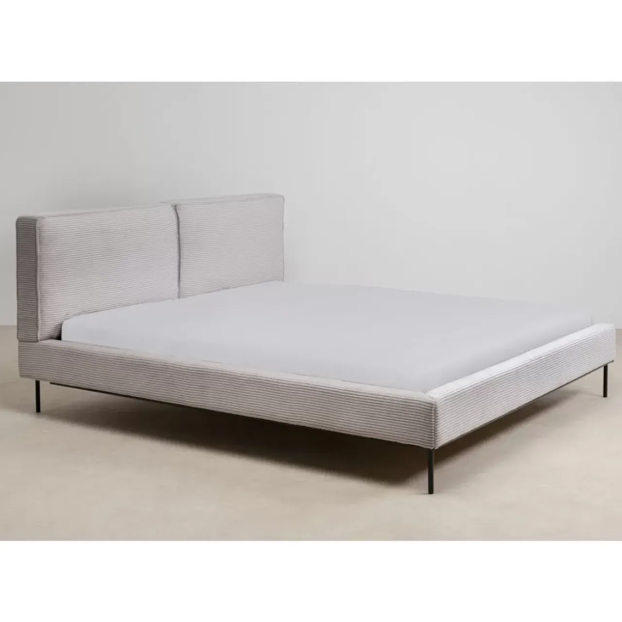 KARE Design Betten-Bett East Side Cord Grau 180X200Cm