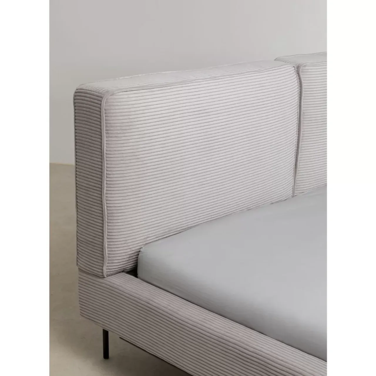 KARE Design Betten-Bett East Side Cord Grau 160X200Cm
