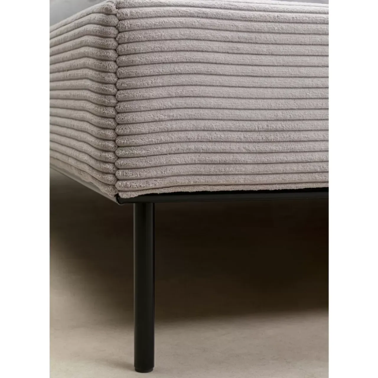 KARE Design Betten-Bett East Side Cord Grau 160X200Cm