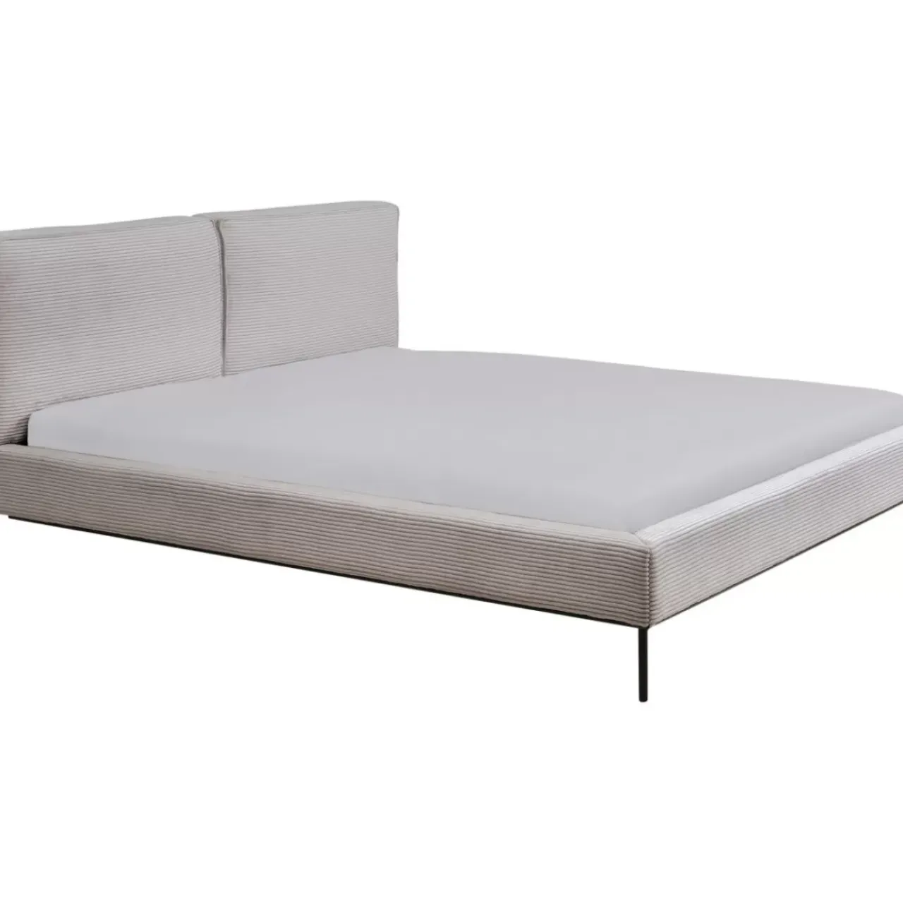 KARE Design Betten-Bett East Side Cord Grau 160X200Cm