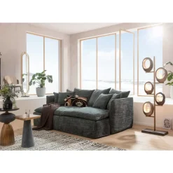 KARE Design Sofas & Couches-Bigsofa Boheme Blaugrun 230Cm