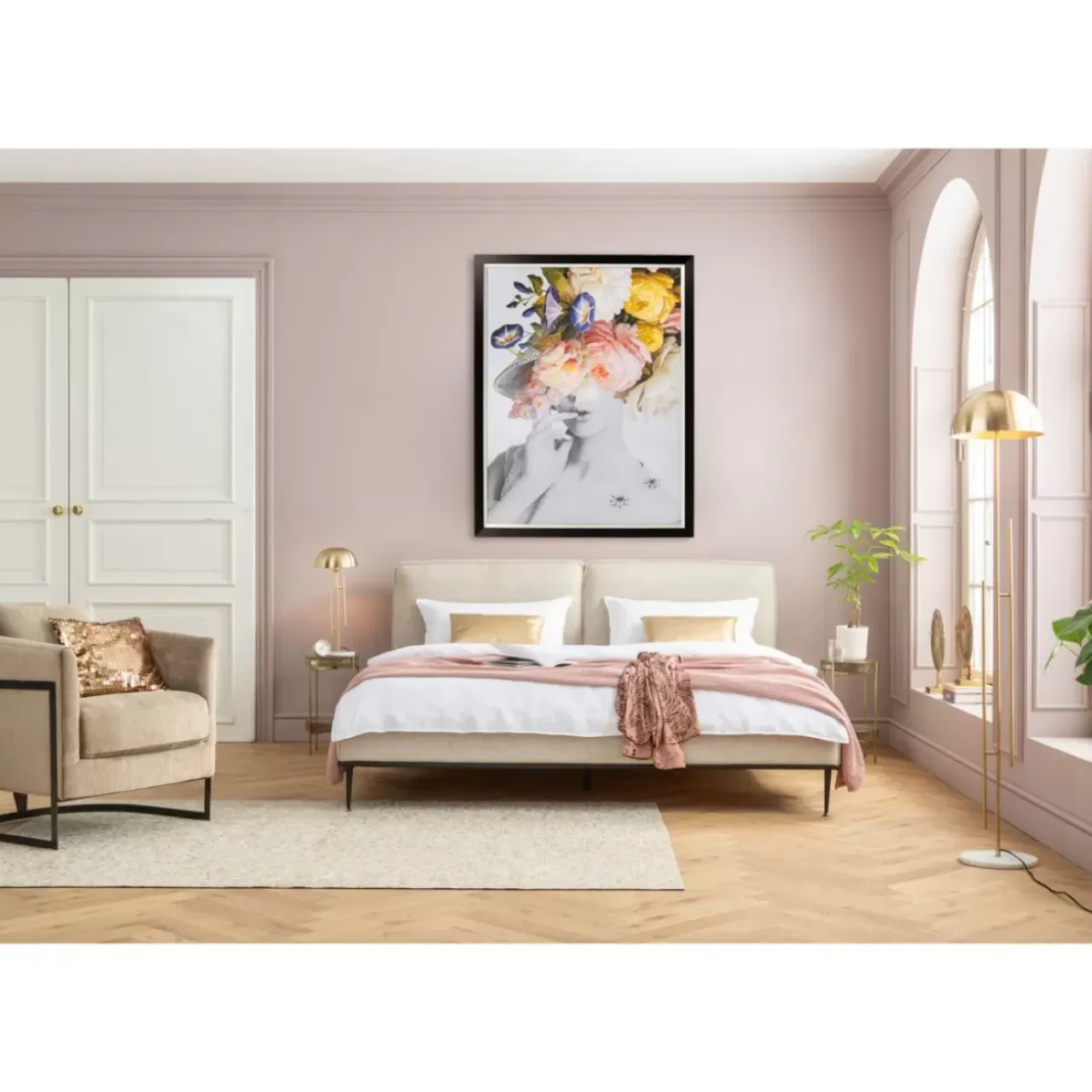 KARE Design Bilder-Bild Frame Flower Lady Pastell 152X117