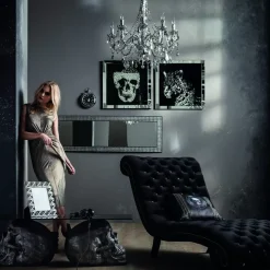 KARE Design Bilder-Bild Frame Mirror Skull 100X100Cm
