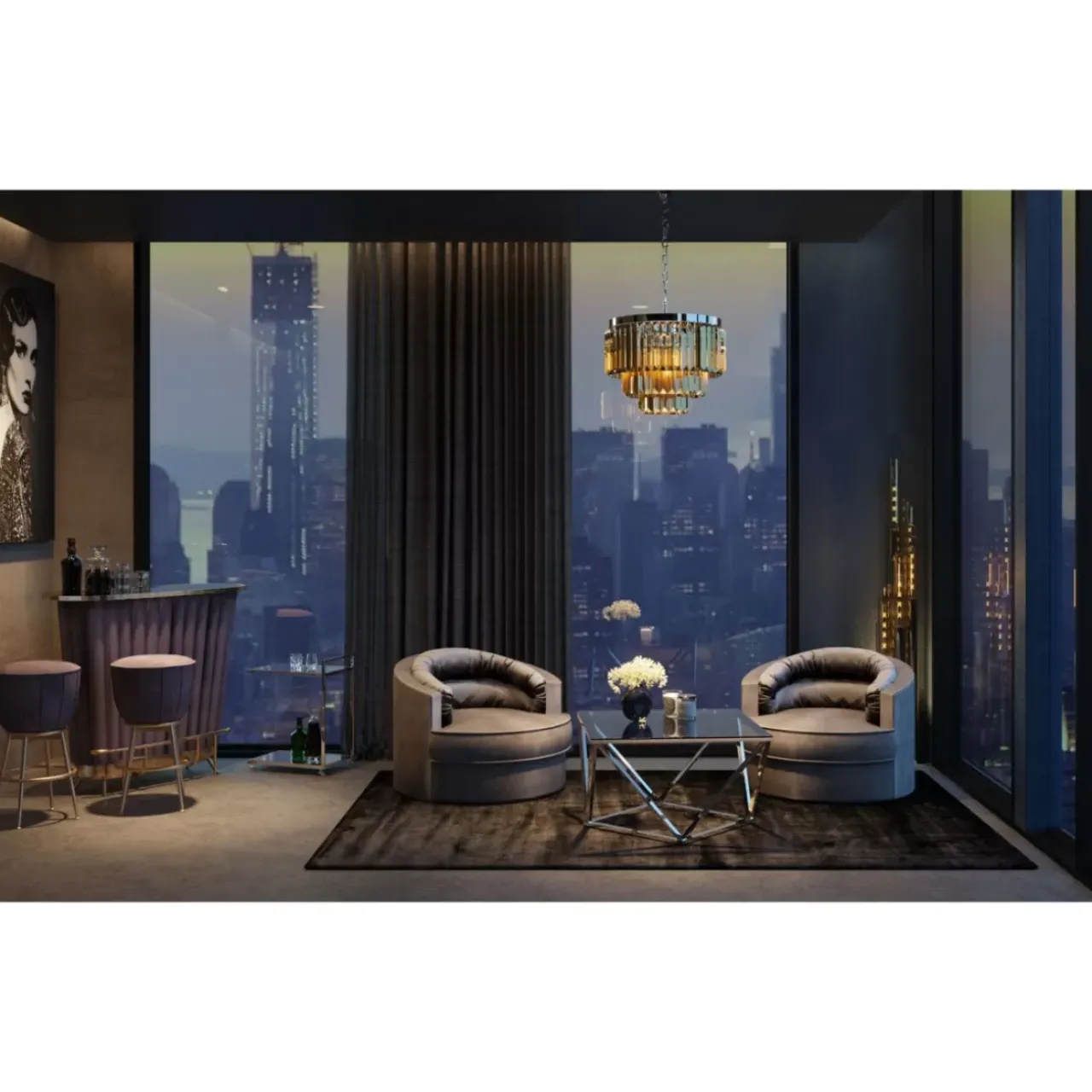 KARE Design Bilder-Bild Glas Beauty Lady 120X150Cm