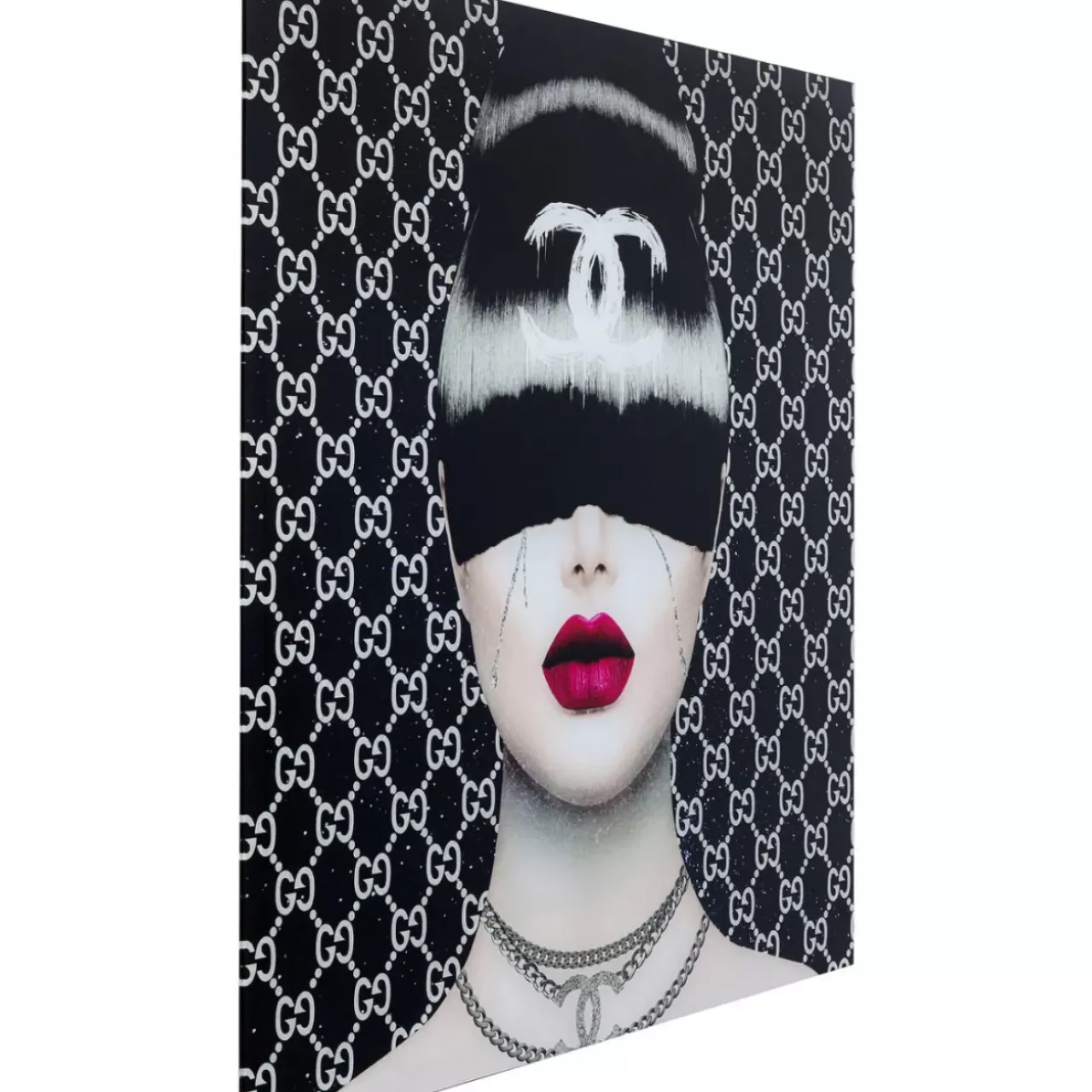 KARE Design Bilder-Bild Glas Fashion Haircut 80X80