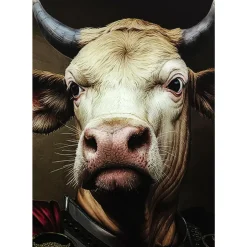 KARE Design Bilder-Bild Glas Knight Cow 120X120