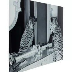 KARE Design Bilder-Bild Glas Metallic Gepard 100X150