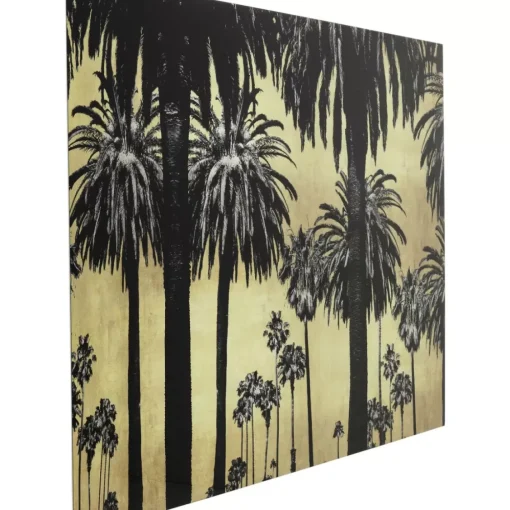 KARE Design Bilder-Bild Glas Metallic Palms 180X120Cm