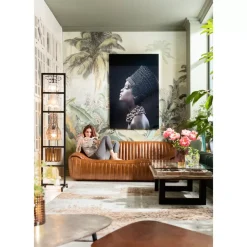 KARE Design Bilder-Bild Glas Royal Headdress Profile 100X150Cm