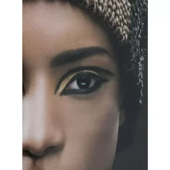 KARE Design Bilder-Bild Glas Royal Headdress Face 150X100Cm