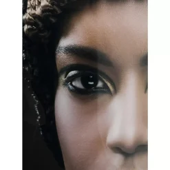 KARE Design Bilder-Bild Glas Royal Headdress Face 150X100Cm