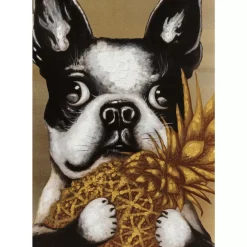 KARE Design Bilder-Bild Touched Dog With Pineapple 80X80Cm