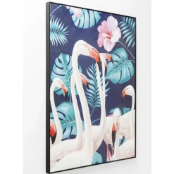 KARE Design Bilder-Bild Touched Flamingo Road Schwarz 122X92Cm