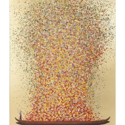 KARE Design Bilder-Bild Touched Flower Boat Gold Rot 80X100Cm