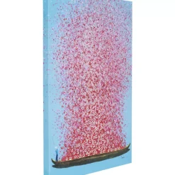 KARE Design Bilder-Bild Touched Flower Boat Blau Pink 80X100Cm