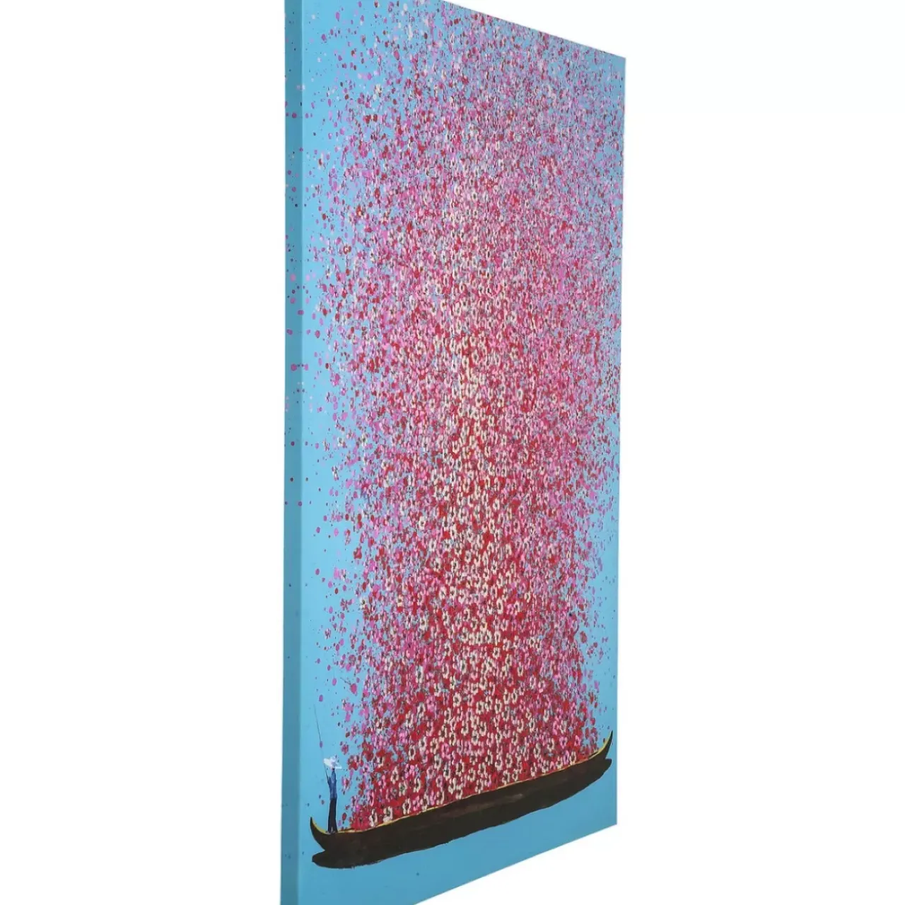KARE Design Bilder-Bild Touched Flower Boat Blau Pink 160X120Cm