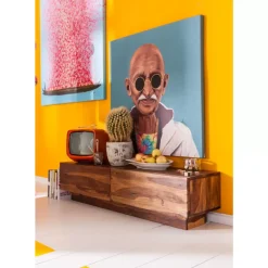 KARE Design Bilder-Bild Touched Flower Boat Blau Pink 160X120Cm