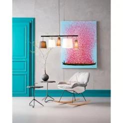KARE Design Bilder-Bild Touched Flower Boat Blau Pink 160X120Cm