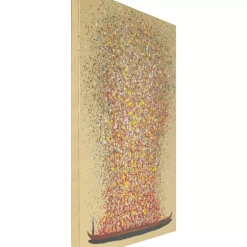 KARE Design Bilder-Bild Touched Flower Boat Gold Rot 120X160Cm