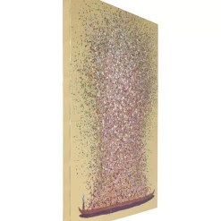 KARE Design Bilder-Bild Touched Flower Boat Gold Pink 160X120Cm