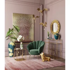 KARE Design Bilder-Bild Touched Flower Boat Gold Pink 160X120Cm