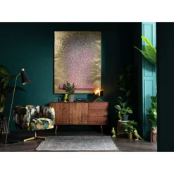 KARE Design Bilder-Bild Touched Flower Boat Gold Pink 160X120Cm