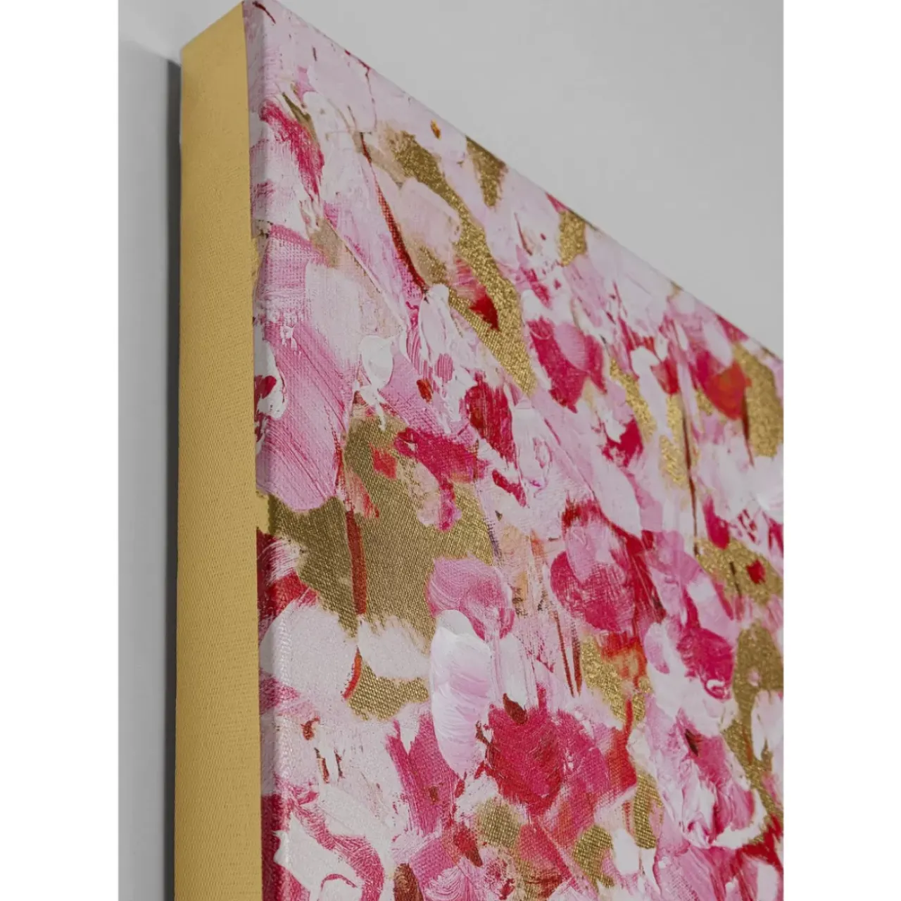 KARE Design Bilder-Bild Touched Flower Couple Gold Pink 160X120Cm