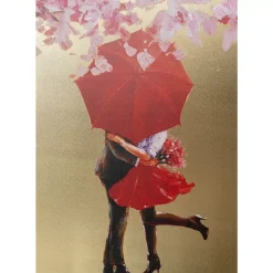 KARE Design Bilder-Bild Touched Flower Couple Gold Pink 160X120Cm