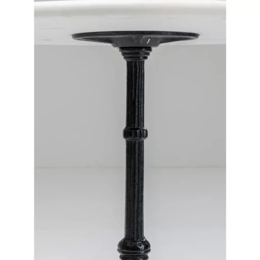 KARE Design Outdoormöbel-Bistrotisch Kaffeehaus Rund Weiss O60