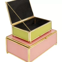 KARE Design Aufbewahrung & Ordnung-Box Neomi Grun Pink (2/Set)